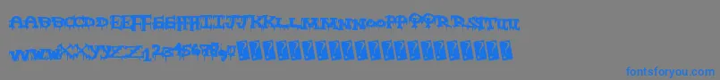 Freakynight Font – Blue Fonts on Gray Background