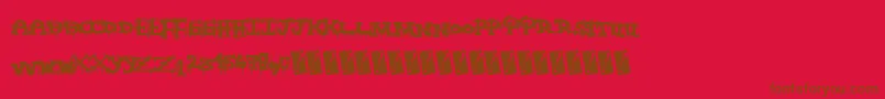 Freakynight Font – Brown Fonts on Red Background
