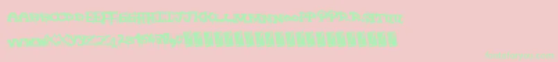 Freakynight Font – Green Fonts on Pink Background