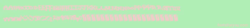 Freakynight Font – Pink Fonts on Green Background