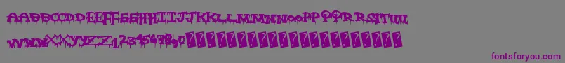 Freakynight Font – Purple Fonts on Gray Background
