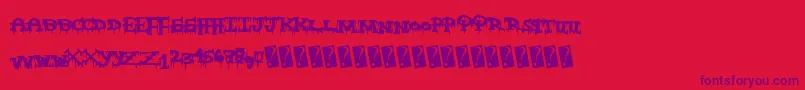Freakynight Font – Purple Fonts on Red Background