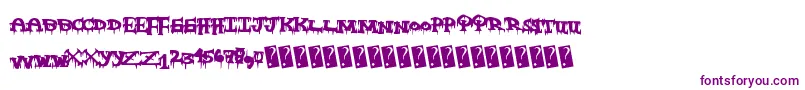 Freakynight-Schriftart – Violette Schriften auf weißem Hintergrund