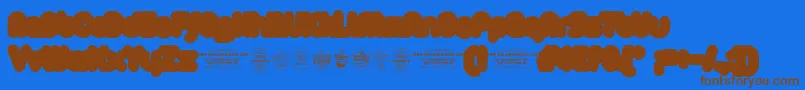ZAristaExtrafilledTrial Font – Brown Fonts on Blue Background