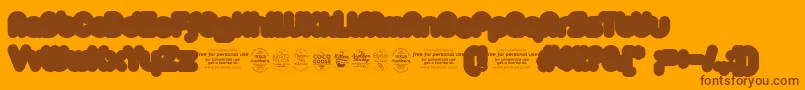 ZAristaExtrafilledTrial Font – Brown Fonts on Orange Background