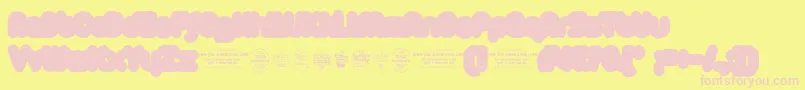 ZAristaExtrafilledTrial-Schriftart – Rosa Schriften auf gelbem Hintergrund