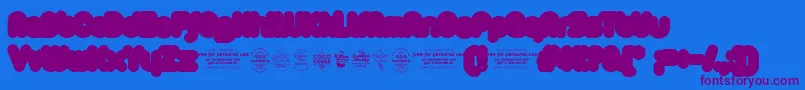 ZAristaExtrafilledTrial Font – Purple Fonts on Blue Background
