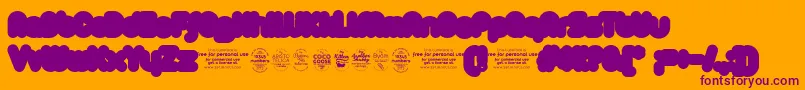 ZAristaExtrafilledTrial Font – Purple Fonts on Orange Background