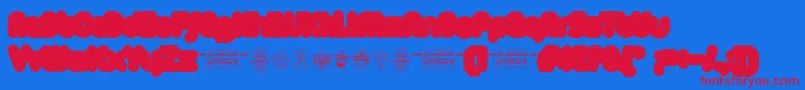 ZAristaExtrafilledTrial Font – Red Fonts on Blue Background