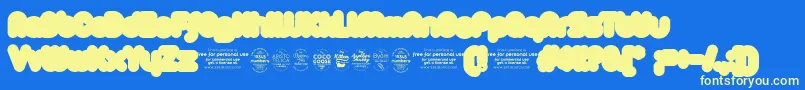 ZAristaExtrafilledTrial Font – Yellow Fonts on Blue Background
