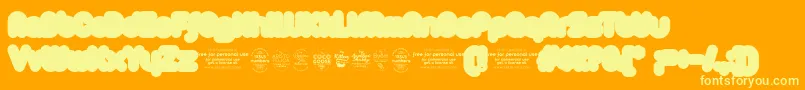 ZAristaExtrafilledTrial Font – Yellow Fonts on Orange Background