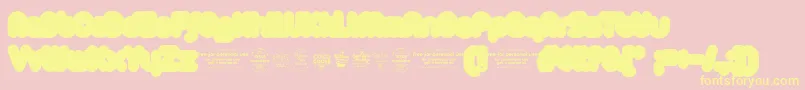 ZAristaExtrafilledTrial Font – Yellow Fonts on Pink Background