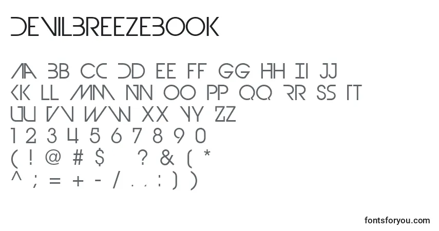 Шрифт DevilBreezeBook – алфавит, цифры, специальные символы
