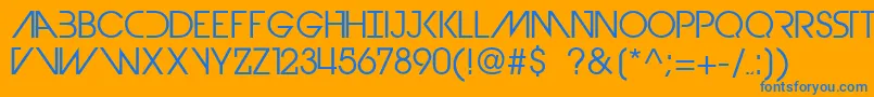 DevilBreezeBook Font – Blue Fonts on Orange Background