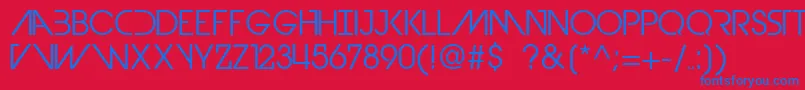 DevilBreezeBook Font – Blue Fonts on Red Background