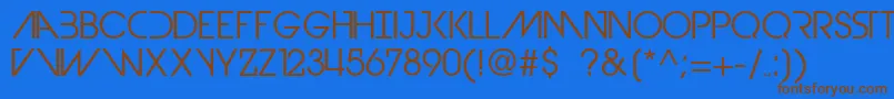 DevilBreezeBook Font – Brown Fonts on Blue Background