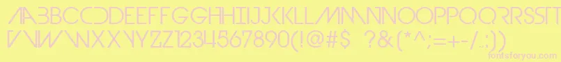 DevilBreezeBook Font – Pink Fonts on Yellow Background