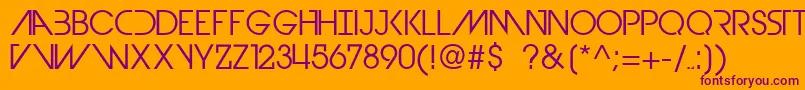 DevilBreezeBook Font – Purple Fonts on Orange Background