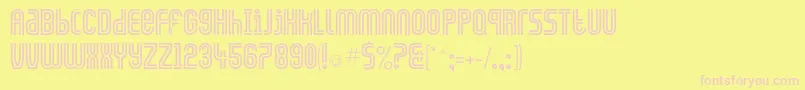 Galledis Font – Pink Fonts on Yellow Background