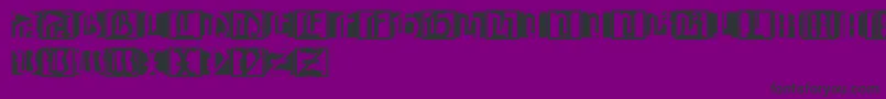 フォントJohannesbricks – 紫の背景に黒い文字