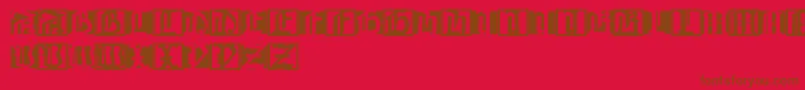 Johannesbricks Font – Brown Fonts on Red Background
