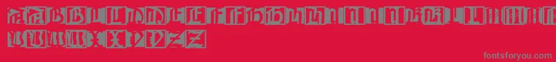 Johannesbricks Font – Gray Fonts on Red Background