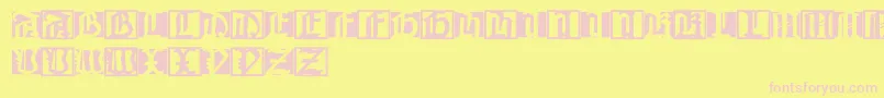 Шрифт Johannesbricks – розовые шрифты на жёлтом фоне