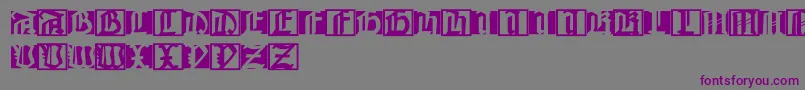 フォントJohannesbricks – 紫色のフォント、灰色の背景