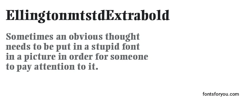 Review of the EllingtonmtstdExtrabold Font