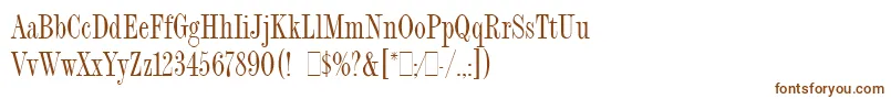 FashionCompressedLetPlain.1.0 Font – Brown Fonts on White Background