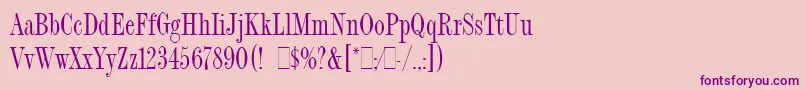 FashionCompressedLetPlain.1.0-Schriftart – Violette Schriften auf rosa Hintergrund
