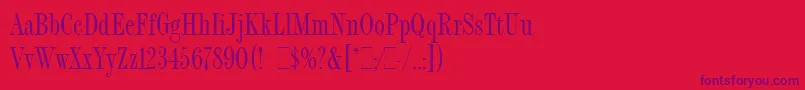 fuente FashionCompressedLetPlain.1.0 – Fuentes Moradas Sobre Fondo Rojo