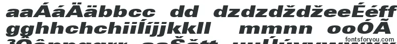 UniversLt93ExtraBlackExtendedOblique-fontti – slovakian fontit