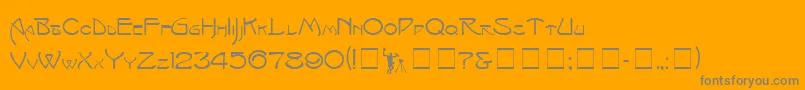 Подробнее о шрифте IsadoraCapitals Шрифт IsadoraCapitals – серые шрифты на оранжевом фоне