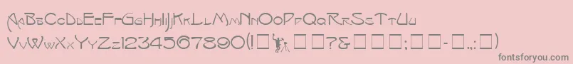 Więcej informacji o czcionce IsadoraCapitals Czcionka IsadoraCapitals – szare czcionki na różowym tle