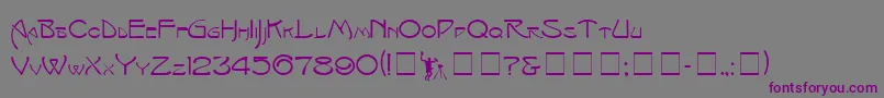 IsadoraCapitals Font – Purple Fonts on Gray Background