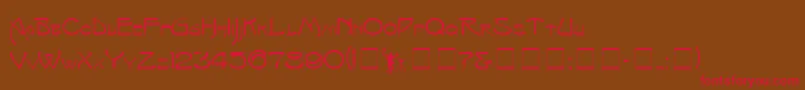 IsadoraCapitals Font – Red Fonts on Brown Background