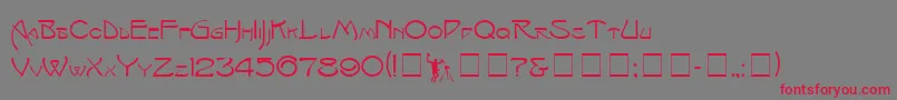 IsadoraCapitals Font – Red Fonts on Gray Background