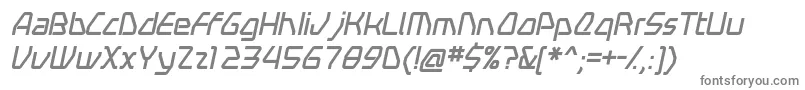 Swervei-fontti – harmaat kirjasimet valkoisella taustalla