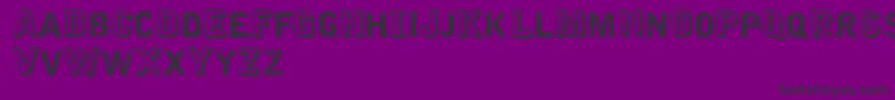 VtksEmbroidery-Schriftart – Schwarze Schriften auf violettem Hintergrund