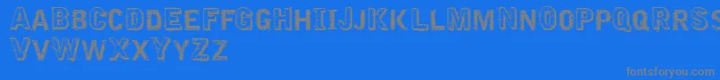 VtksEmbroidery Font – Gray Fonts on Blue Background