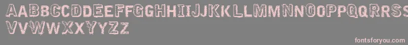 Czcionka VtksEmbroidery – różowe czcionki na szarym tle