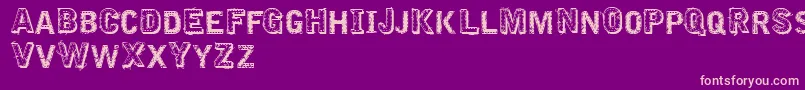 VtksEmbroidery Font – Pink Fonts on Purple Background