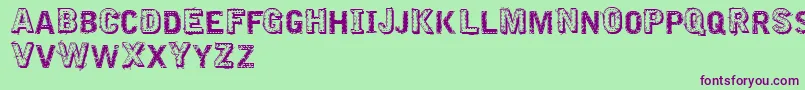 More about VtksEmbroidery Font VtksEmbroidery Font – Purple Fonts on Green Background