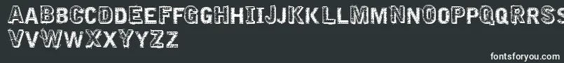 VtksEmbroidery Font – White Fonts on Black Background