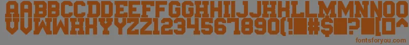 Messemuenchen Font – Brown Fonts on Gray Background