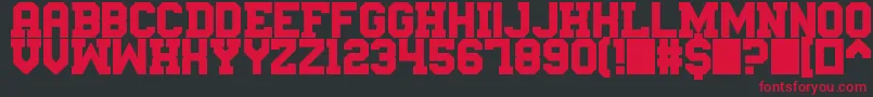 Messemuenchen Font – Red Fonts on Black Background