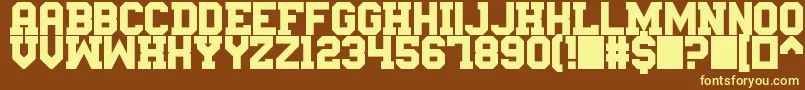 Messemuenchen Font – Yellow Fonts on Brown Background