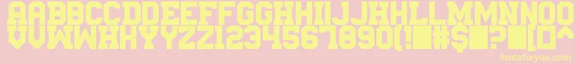 Messemuenchen Font – Yellow Fonts on Pink Background