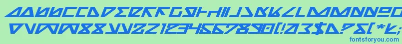Nickbei Font – Blue Fonts on Green Background